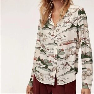Wilfred Silk Button Down Blouse
